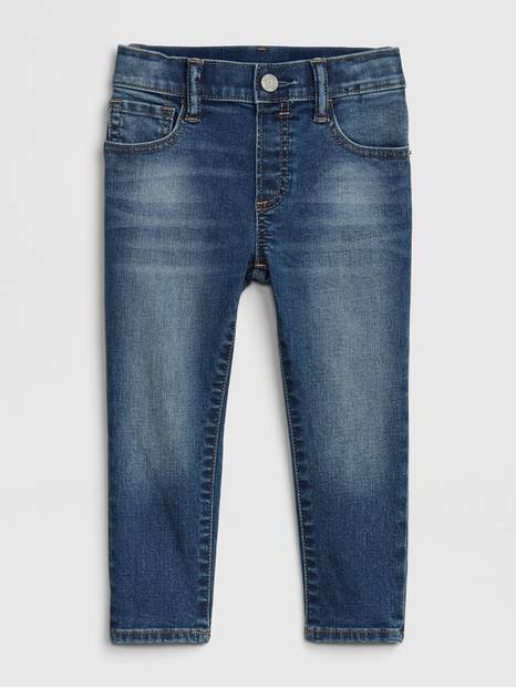 Toddler Elasticized Pull-On Slim Taper Jeans with Stretch