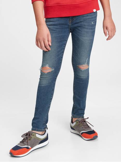 Kids Destructed Super Skinny Jeans with Max Stretch 