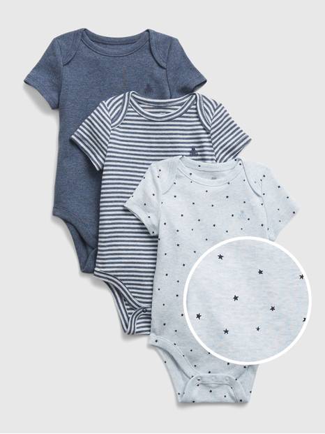 لباس قطعة واحدة فيرست فيفوريت 100‏% قطن عضوي للأطفال الرضع (3 قطع)