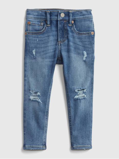 Toddler Destructed Skinny Jeans with Washwell&#153