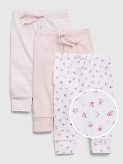 Baby 100% Organic Cotton First Favorite Pull-On Pants (3-Pack)