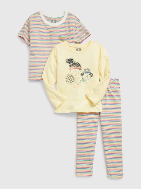Toddler 100% Organic Cotton Mix & Match 3-Piece Outfit Set