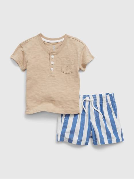 Baby Pocket T-Shirt & Shorts Outfit Set