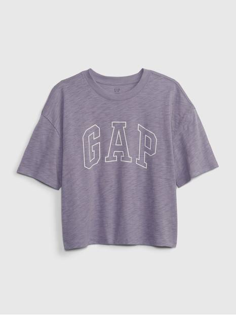 Teen 100% Organic Cotton Gap Logo Boxy T-Shirt