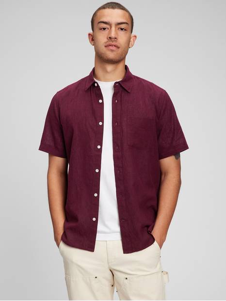 Gap Men's Linen Shirt in Standard Fit