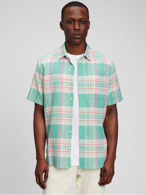 Gap Men's Linen Shirt in Standard Fit