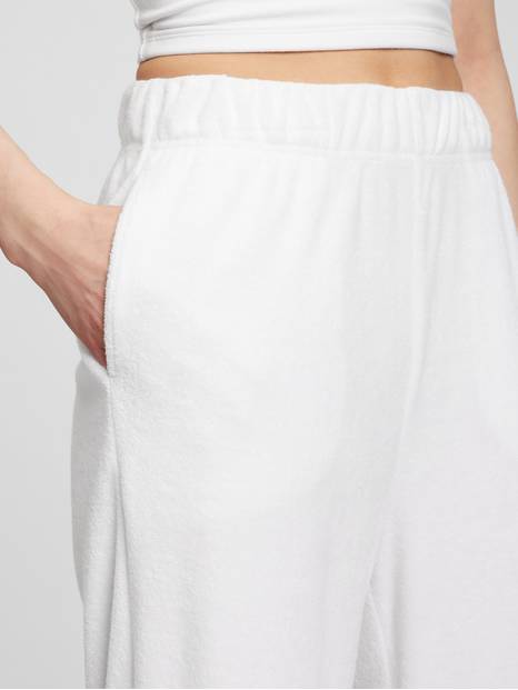 Towel Terry High Rise Pull-On Pants