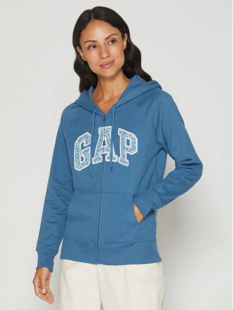 GAP Novelty Logo Full-Zip Hooded Sweatshirt