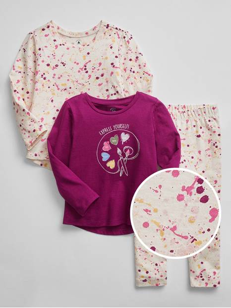 Baby 100% Organic Cotton Mix and Match 3-Piece Outfit Set