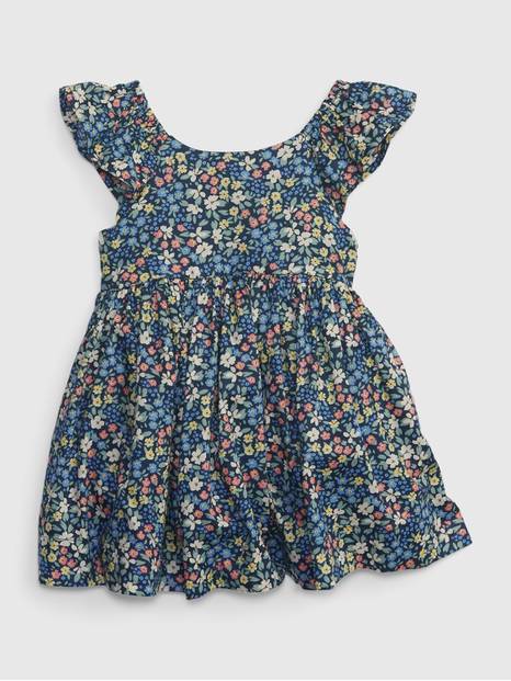Baby Flutter Sleeve Floral Dress