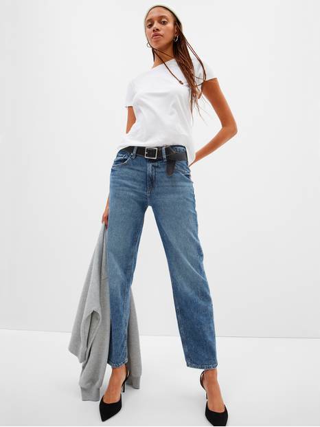 Mid Rise '90s Loose Jeans with Washwell