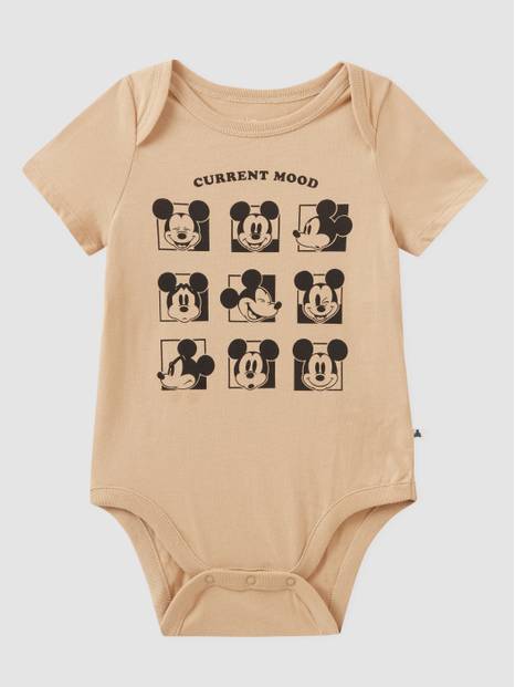 لباس قطعة واحدة ميكس اند ماتش 100‏‏%‏‏‏‏ قطن عضوي بطبعة ميكي ماوس من ديزني للأطفال الرضع