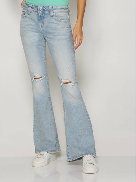 PROJECT GAP Low Rise Flare Jeans with Washwell