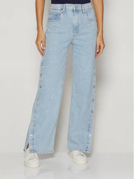 PROJECT GAP Low Rise Button-Up Baggy Jeans with Washwell