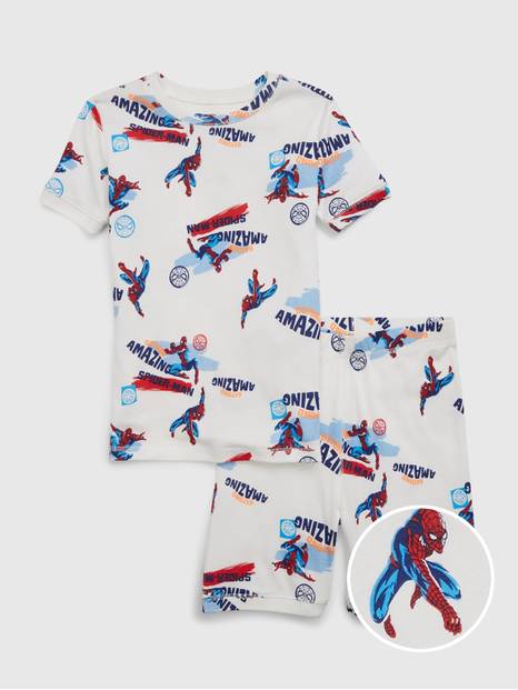 GapKids &#124 Marvel 100% Organic Cotton Spider-Man PJ Shorts Set