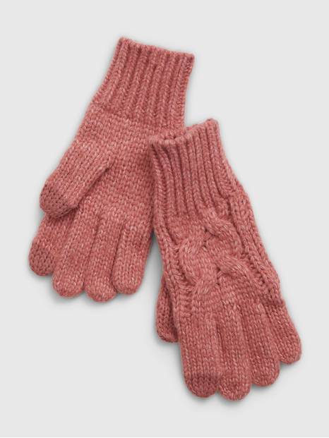 Kids Recycled Cable-Knit Gloves