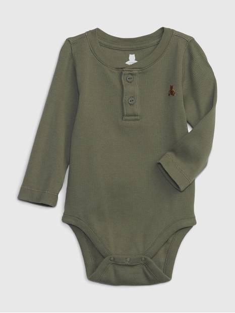 Baby 100% Organic Cotton Mix and Match Henley Bodysuit