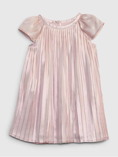 Toddler Metallic Pleated Dress
