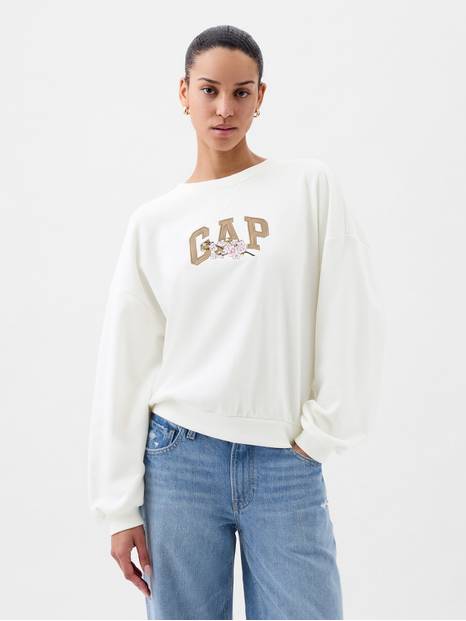 Gap Arch Logo Puff Sleeve Sweatshirt